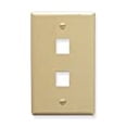 thumbnail image 3 of ICC FACE-2-IV Faceplate 2 Ports Single Gang Easy Snap In/Contemp Design Cream, 3 of 3