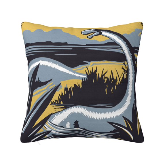 ZICANCN Decorative Throw Pillow Covers , Ancient Animal Couch Sofa Decorative Knit Pillow Covers for Living Room Farmhouse 18"x18"
