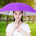 thumbnail image 3 of Sombrero , Sombrilla Impermeable Ajustable de 30 Pulgadas Gorra Sombreros para Exteriores para Golf Adultos y Playa Violeta Salvador sombrero de paraguas, 3 of 10