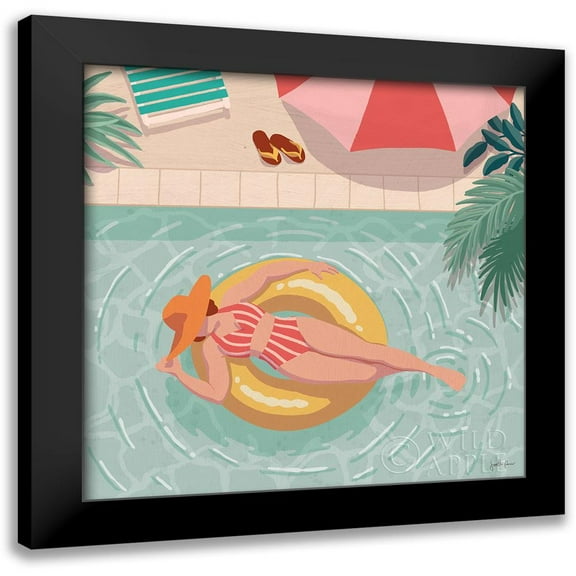 Penner, Janelle 12x12 Black Modern Framed Museum Art Print Titled - Beach Babes II