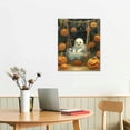 thumbnail image 2 of General Canvas Wall Art Picture 16x20in for Living Room Bedroom Vintage Cute Ghost Canvas Wall Art, Funny Ghost on A Swing in The Forest Aesthetic Poster White, 2 of 3