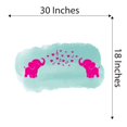 thumbnail image 4 of Children Adorable Animal Wall Decal Decoration Little Hearts Cute Little Elephants Silhouette Music Notes Lasts Years and Easily Removable - Size: 30 In(W) x 18 In(H), 4 of 5
