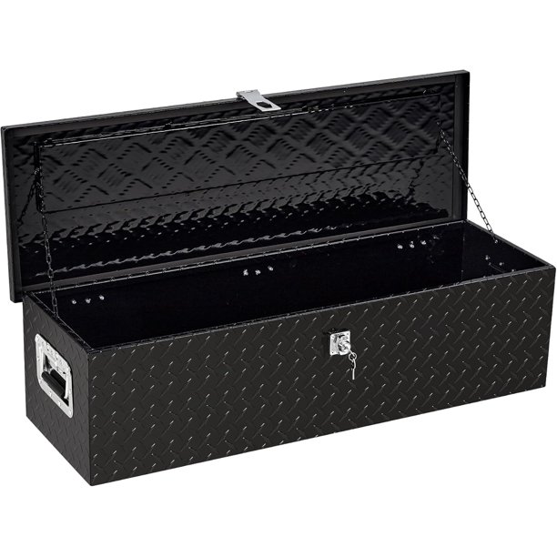 Heavy - duty 39x13x10 pulgada aluminum truck tool box con side handles: jobsite almacenamiento para truck cama, rv, y trailer