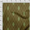thumbnail image 2 of oneOone Viscose Chiffon Dark Olive Green Fabric Argyle Check Dress Material Fabric Print Fabric By The Yard 42 Inches Wide, 2 of 4
