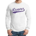thumbnail image 6 of UGP Campus Apparel Denver Baseball Script - Hometown Pride, Pitcher Long Sleeve T Shirt - 2X-Large - White, 6 of 6
