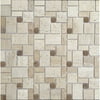 Instant Mosaic 12'' x 12'' Natural Stone Peel & Stick Mosaic Tile in Brown & Beige