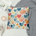 thumbnail image 2 of GOSMITH  Watercolor Heart Valentines Pillow Covers Red and Pink Heart Pillows Decorative White Throw Pillow,Valentines Day Pillow Cases Decoration Sofa Couch, 2 of 5