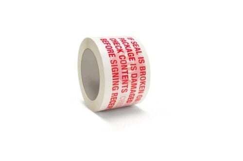 SSBM 2.83 Inch x 110 Yards Stop Sign Tape, Red/White, Secure Packaging, Shipping Safety, 2 Mil 912 Rolls