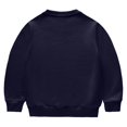 thumbnail image 5 of Ccpelsie Girls Fashion Pullover Round Neck Long Sleeve Sweatshirt Fall Winter Clothes for Toddler(Navy,6-12 Months), 5 of 9