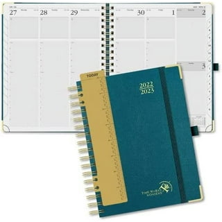 POPRUN Daily Planner 2023-2024 One Page per Day with Vegan Leather  Hardcover - Agenda July 2023- June 2024 Hourly Appointment Book with  Monthly Tabs