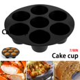 thumbnail image 1 of Moule à Gâteau en Silicone 7 Trous Moule Air Friteuse Accessoires Conteneur de Stockage Réutilisable, 1 of 10
