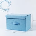 thumbnail image 1 of Sexy Dance Basket Bins With Lids And Handle Storage Cube Foldable Toys Storages Box Linen Fabric Clothes Organizer Large Sky Blue Small, 1 of 2