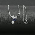thumbnail image 3 of Hummingbird Necklace or Bracelet Sterling Silver Blue Cz Women Ginger Lyne Collection, 3 of 6