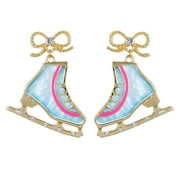 Packed Party Women's Goldtone Skating-Queen Ice Skate Motif Earrings
