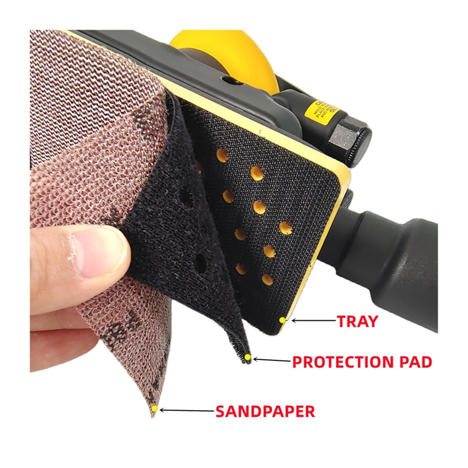70x198mm Self Generated Vacuum Orbital Sander Air Square Polisher Dry Grinding Machine Self Dust Removal Pneumatic Sanding Tools ,Widely Use