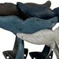 thumbnail image 3 of Zeckos Cast Iron Whale Tail Wall Hooks Coastal Home Decor Hangers Set of 4, 3 of 8