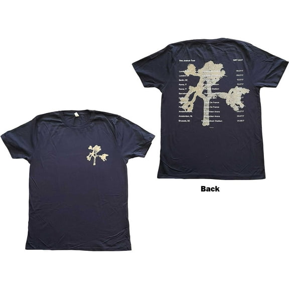 Men's U2 Joshua Tree Photo T-shirt Medium Navy
