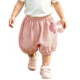 thumbnail image 2 of Twczz Baby Boys Harem Shorts- Soft Cotton Elastic Waist Cute Baggy Play Shorts Pink Size 12-18 Months, 2 of 6