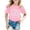 Z02-Pink, variant on MUXiin Kids Shirts Girls 10-12 Birthday Cute Graphic Crew Neck Preppy Short Sleeve T Shirt Fashion Cool Back To School Tee Tops Summer Clothes for Girls Tee for Boys & Girls