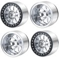 thumbnail image 5 of RCLIONS 4PCS 2.2inch Beadlock Wheels 35mm RC Aluminum Rims for AXIAL Wraith RR10 90048/90018 TRX4 1/10th RC Crawler Truck Car (Silver), 5 of 16
