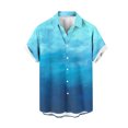 thumbnail image 1 of ameIAEA Men's Short Sleeve Button Down Shirts Casual Print Collared Tops Summer Beach Shirts, 1 of 4