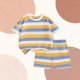 thumbnail image 5 of Conjuntos de blusas y camisas de cuello redondo y manga corta a rayas para niño Camiseta de manga corta con cuello redondo Camiseta informal de media manga para uso diario para bebé Camiseta de algodó, 5 of 7