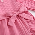 thumbnail image 5 of vigerkar Toddler Girls Dress Kids Ruffles Sleeveless Casual Dresses Little Girls Summer Beach Sundress 2-10Y (Pink, 7-8 Years), 5 of 7