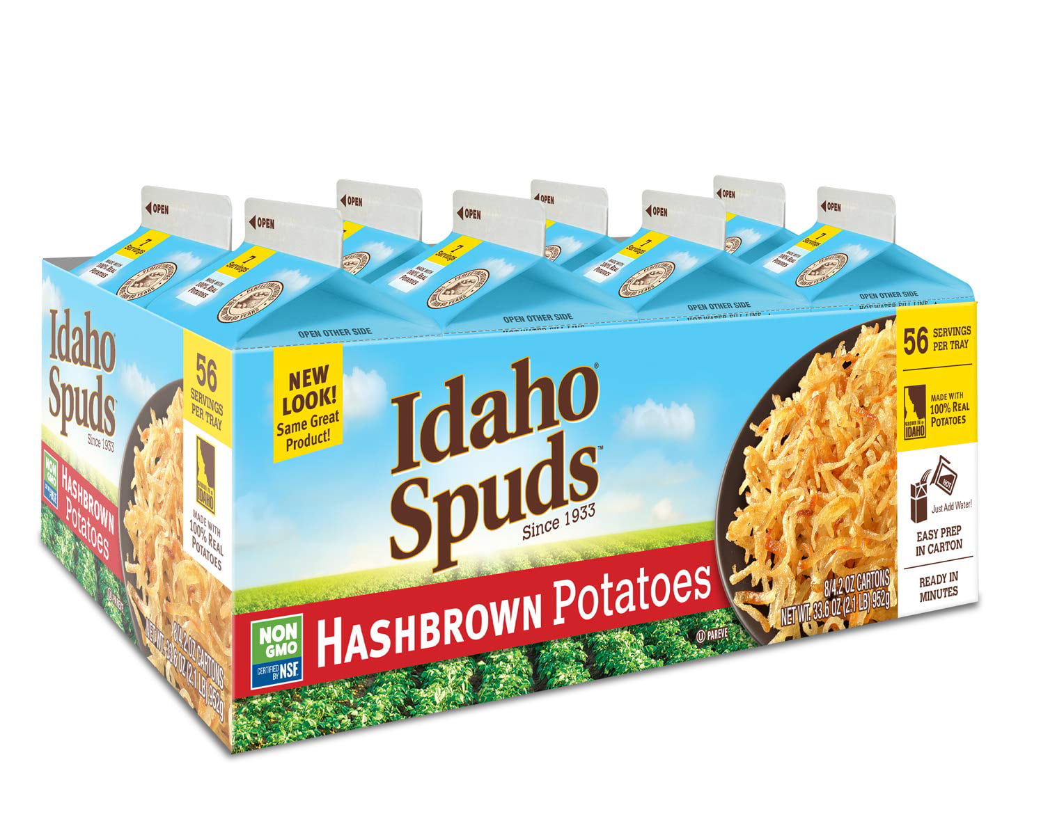 Idaho Spuds Real Potato, Hashbrowns 4.2oz Pack) - Walmart.com