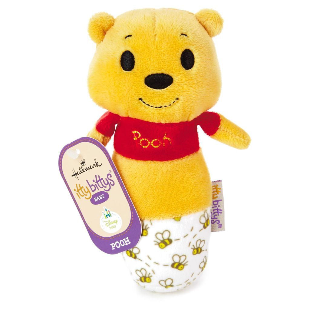 Winnie the Pooh Soft Toy Teddy Comforter Rattle Baby Boy Girl Baby Shower Gift 