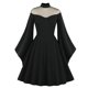 thumbnail image 1 of Womens Halloween Costumes 2024 Cosplay Gothic Dresses Women Halloween Party Color Long Sleeve Retro Dress Sleeve Grenadine Dress, 1 of 6