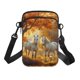 thumbnail image 2 of Bolso Bandolera con Correa de Hombro Ajustable, Ligero, de Poliéster, para Viaje, con Estampado de Caballos, Compartimentos Divididos para Un Almacenamiento Organizado, Uso Diario Informal, Escuela y, 2 of 6