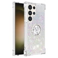 thumbnail image 2 of Funda para Samsung Galaxy S24 Ultra 5G con Brillo Líquido Flotante, Purpurina, Parachoques y Anillo Giratorio Soporte, 2 of 5
