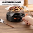 thumbnail image 4 of Four Extérieur en Acier Inoxydable Réglable Coupe-Vent Léger pour le Camping Barbecue Chaud Cuisine Extérieure Noir, 4 of 6