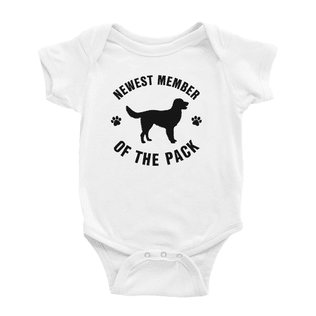

Newest Member of The Pack German Longhaired Pointer Dog Cute Baby Bodysuit Boy Girl
