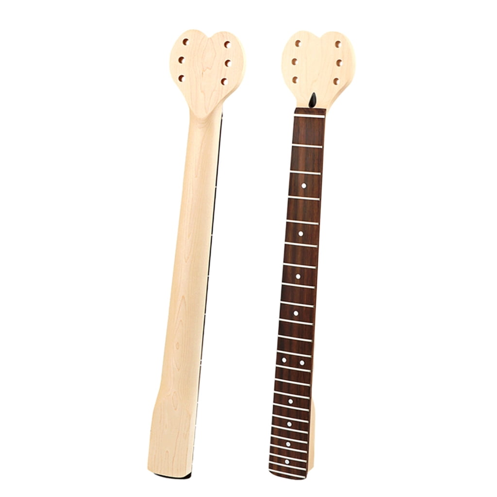 Yokua Electric Guitar Neck Unfinished Guitar Neck String Instrument DIY Parts