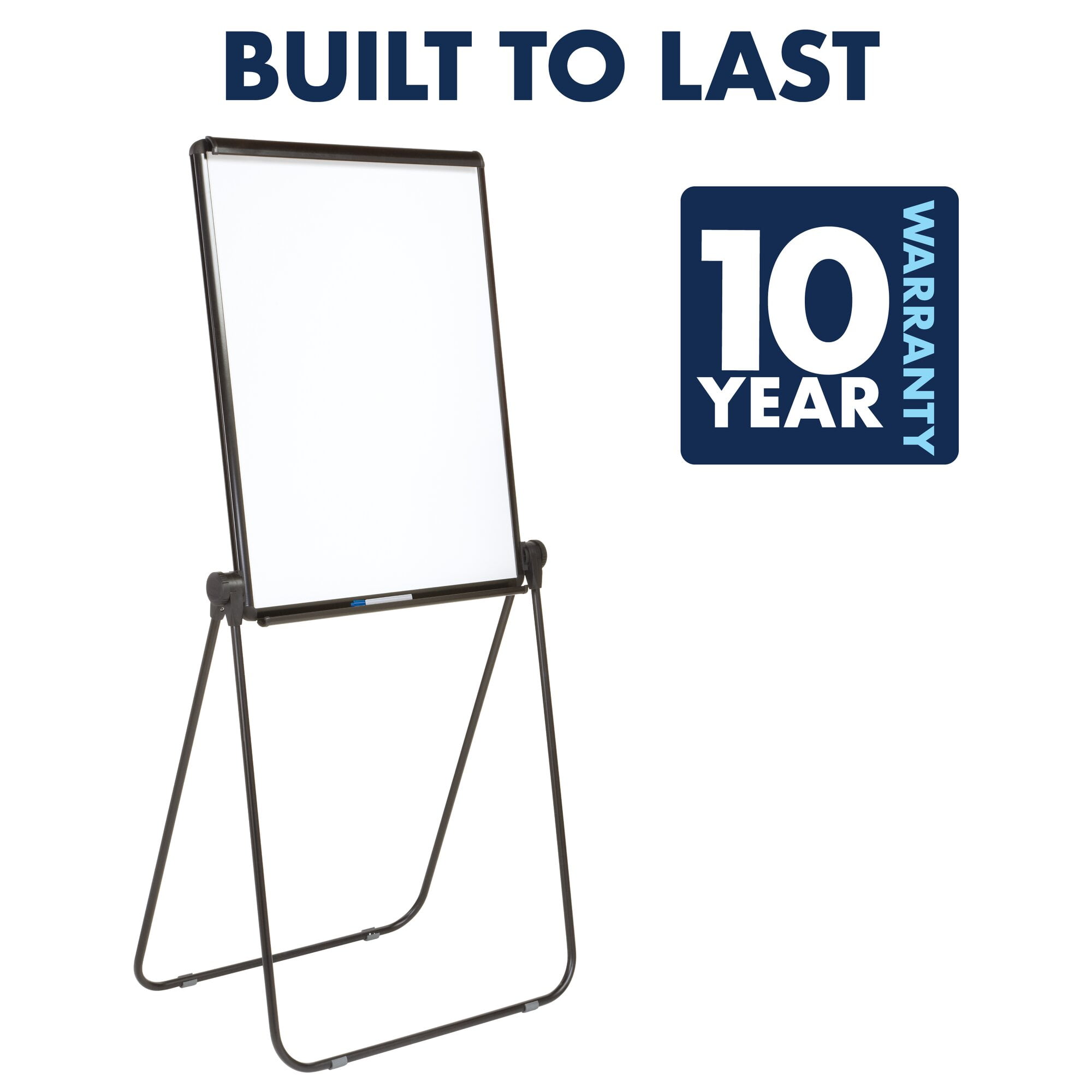 Quartet Ultima Easel, Whiteboard/Flipchart, 27" x 34", Reversible, Black Frame