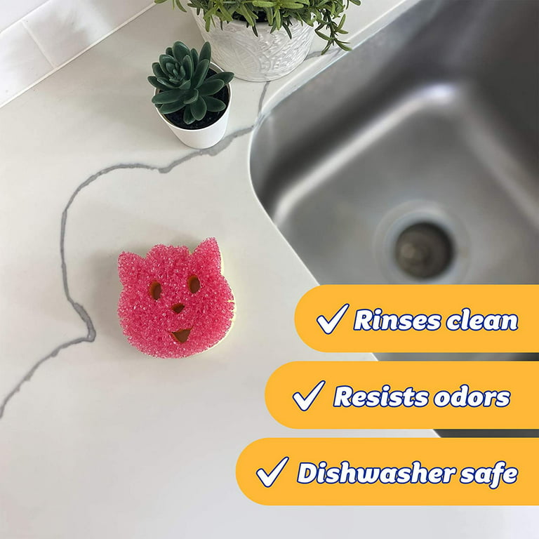  Scrub Daddy Scrub Mommy Special Edition Pets Cat - Scratch-Free  Multipurpose Dish Sponge - BPA Free & Made with Polymer Foam - Stain & Odor  Resistant Kitchen Sponge (1ct) : Health