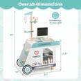 thumbnail image 3 of Costway Wooden Doctor Playset with Cart Toy Accessories for Toddlers Green, 3 of 10