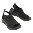 thumbnail image 2 of Xinyolin Women Sandals Wedge Fish Mouth Breathable Thick Sole Hollow Out Slip-On Shoes for Beach, 2 of 8