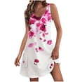 thumbnail image 1 of Vestidos de Verano con Cuello en V para Mujeres 2025 Casual con Bolsillos Boho Beach Camisetas Vestido Tanque Suelto, 1 of 7