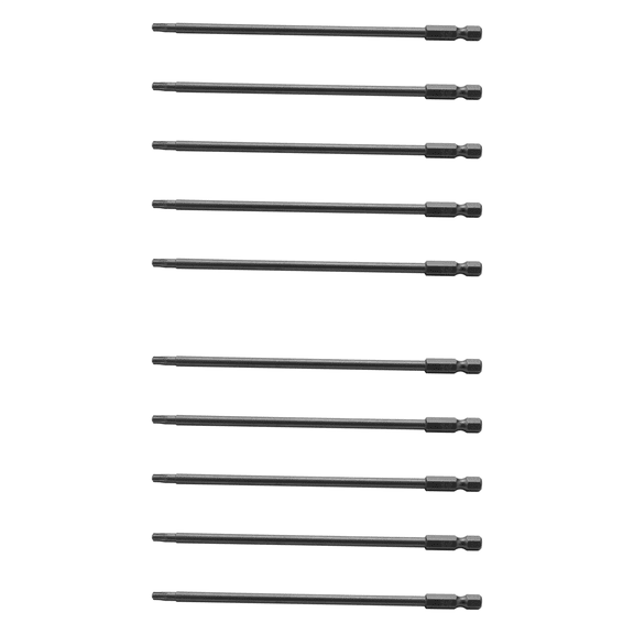 10X 1/4-Inch Shank T20 Magnetic Torx Security Screwdriver Bit 150mm Long