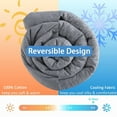 thumbnail image 3 of VK·LIVING Upgrade King Size Dual-Sided Cooling Comforter, Washable Lightweight Cooling Blanket with Q-Max > 0.5 Arc-Chill Cooling Fiber for Night Sweats Hot Sleeper, Grey, 3 of 6