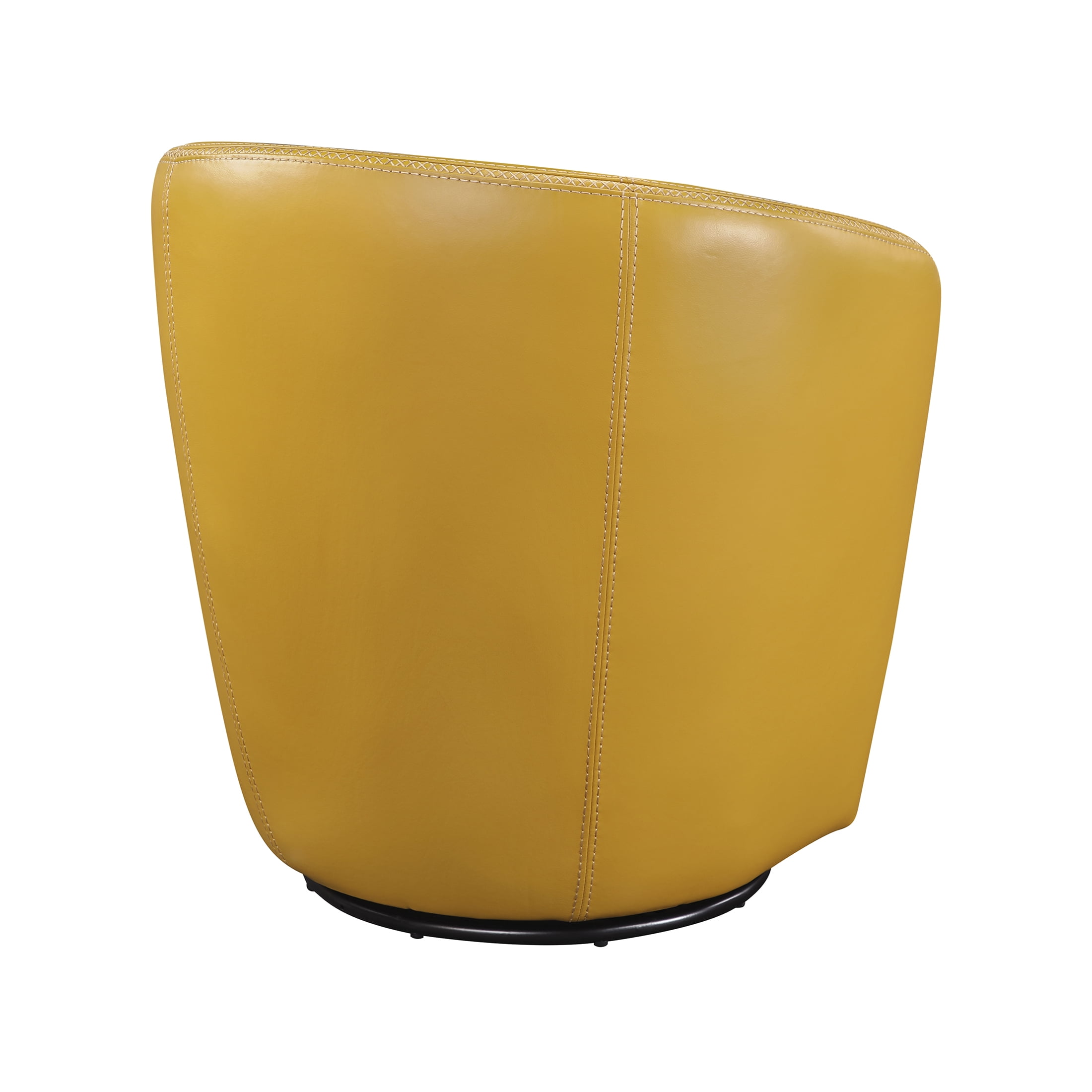 OakvillePark Evercliff Leather Swivel Chair, Yellow
