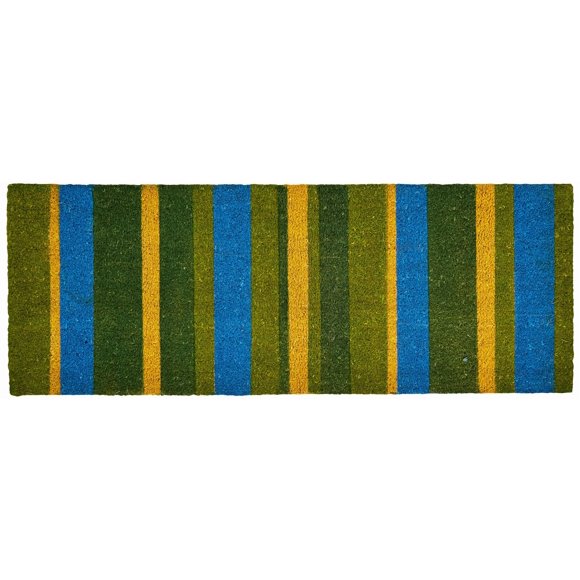 Felpudo Imports Décor de Fibra de Coco con Respaldo de Vinilo 122x46 cm Verde