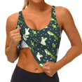 thumbnail image 3 of Sigee Green Frogs for Womens' Sports Vest with Performance Stretch and Quick Dry Fabric, High Elasticity Running Bra Workout Crop Tank Tops-, 3 of 8