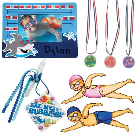 Fun Express Speedy Swimmer Craft Kit Assortment - Makes 84