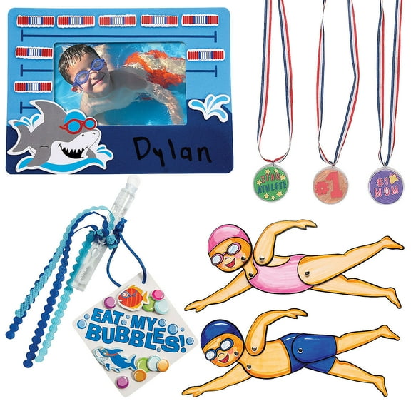 Fun Express Speedy Swimmer Craft Kit Assortment - Makes 84