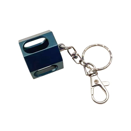 Pool Cue Chalk Holder with Keychain Practical Tool Metal Octagonal Chalk Case Green