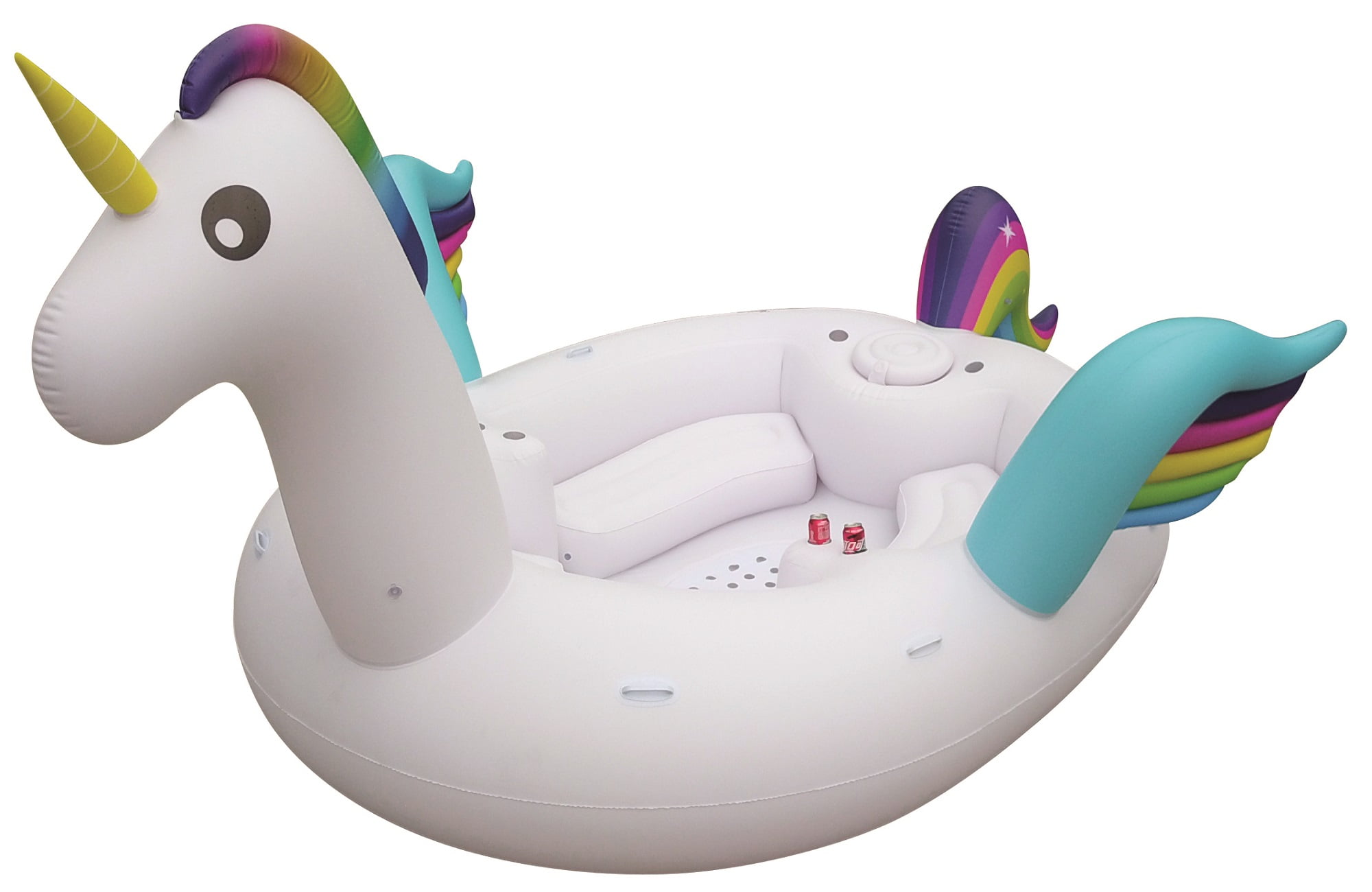 16 ft 6 Person Inflatable Floating Unicorn Party Island Boat Walmart