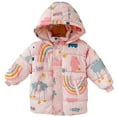 thumbnail image 4 of LYMAYTER Kids Unisex Cotton Jacket Boys Girls Winter Printing Outerwear Toddler Long Sleeve Warm Coat for 1-10 Years, 4 of 10